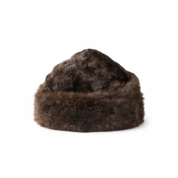 Baby Alpaca Fur Hat Brown Russian Style Winter Luxury Made in Peru